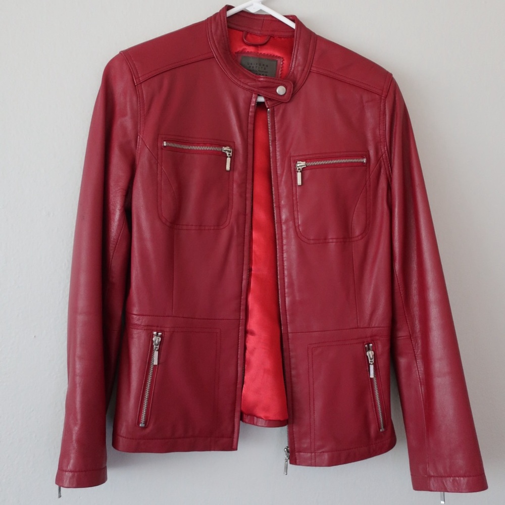 Uniform Petite John Paul Richard Lamb Leather Jacket
